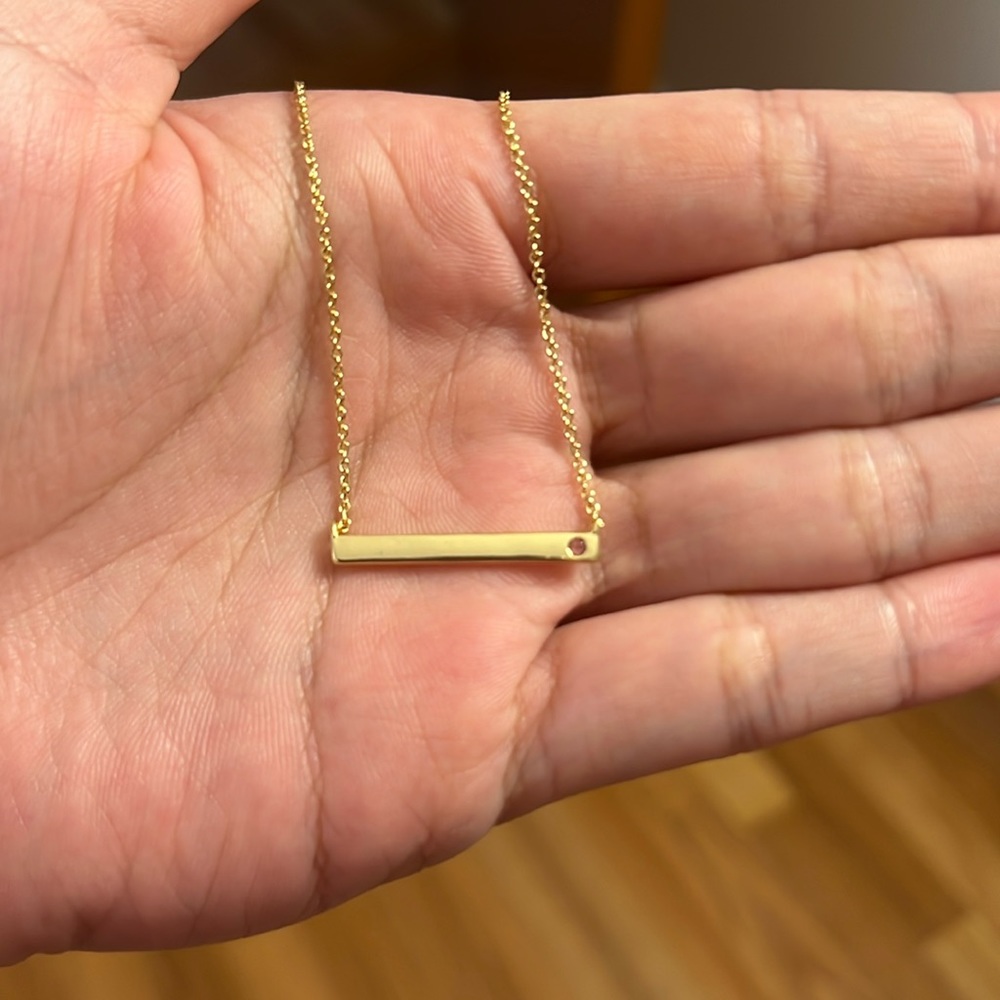 Gold bar necklace